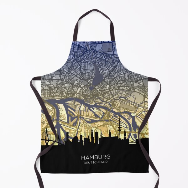 Item preview, Hamburg Skyline Map designed and sold by ArtPrints.