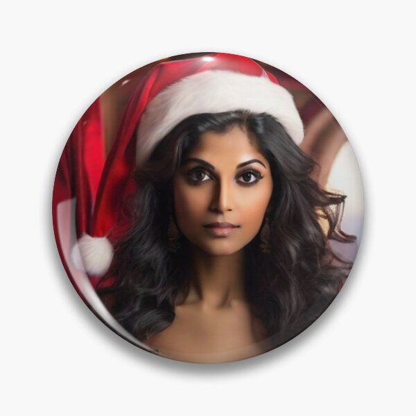 Item preview, Indian Lady wishing Merry Xmas;  designed and sold by StickerApe.