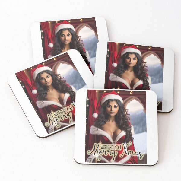 Item preview, Indian Lady wishing Merry Xmas;  designed and sold by StickerApe.
