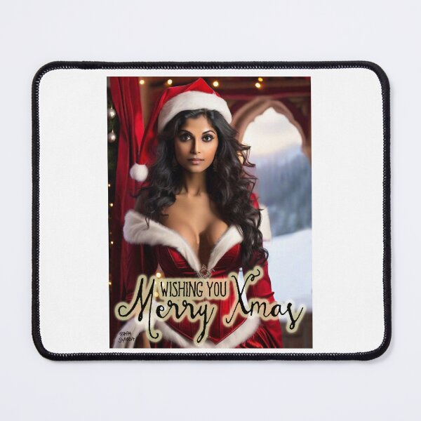 Item preview, Indian Lady wishing Merry Xmas; designed and sold by StickerApe.