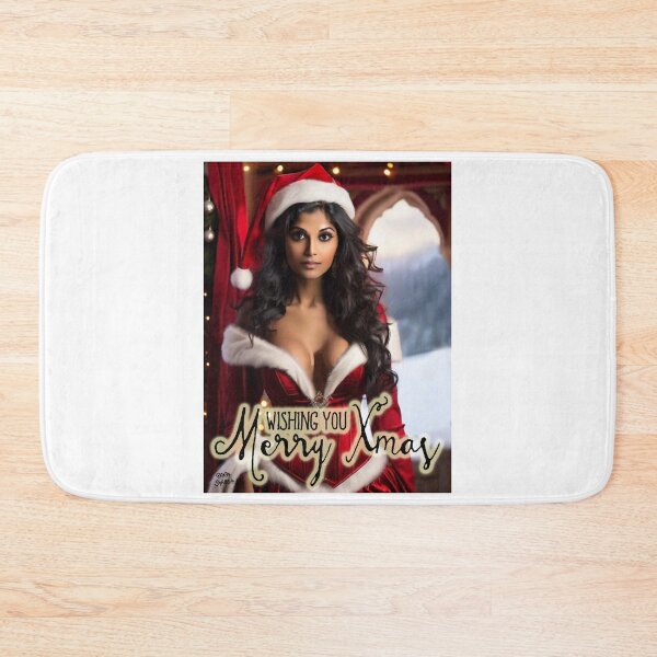 Item preview, Indian Lady wishing Merry Xmas;  designed and sold by StickerApe.