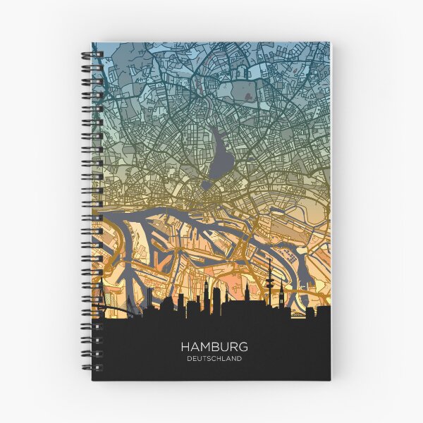 Item preview, Hamburg Skyline Map designed and sold by ArtPrints.