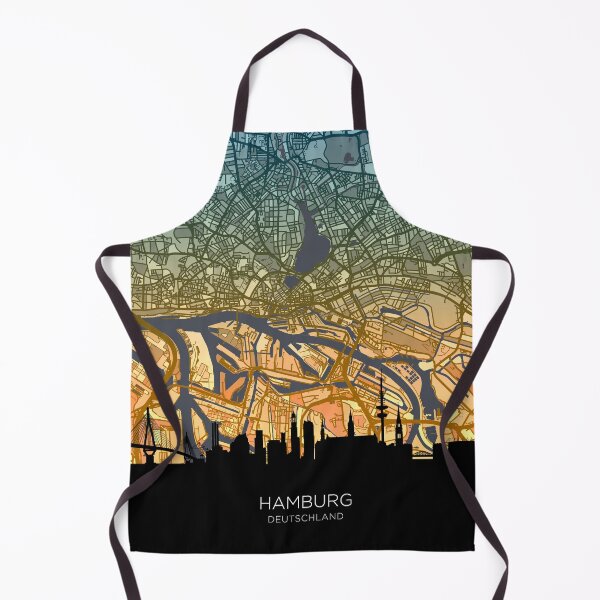 Item preview, Hamburg Skyline Map designed and sold by ArtPrints.
