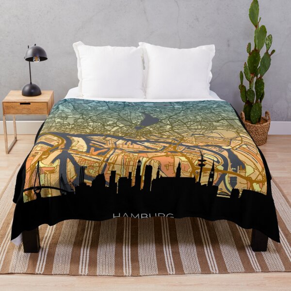 Item preview, Hamburg Skyline Map designed and sold by ArtPrints.