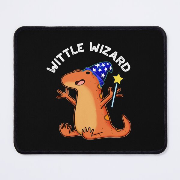 Item preview, Wittle Wizard Funny Lizard Puns (Dark BG) designed and sold by punnybone.