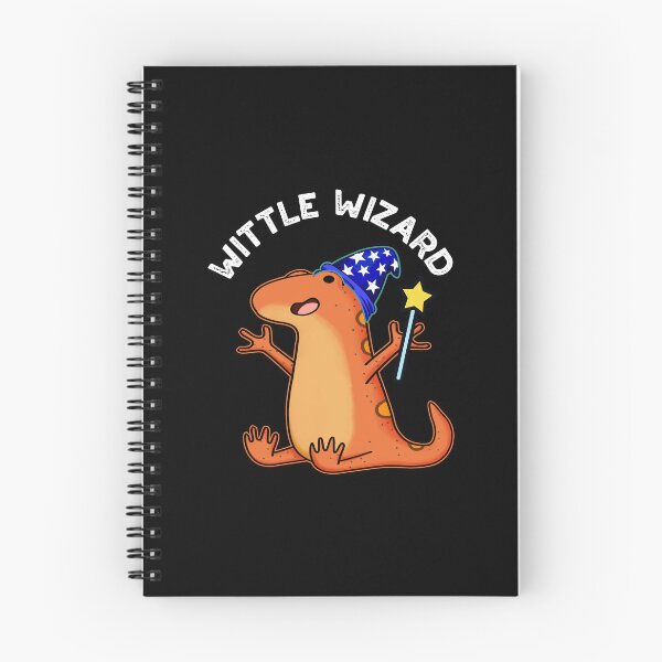 Item preview, Wittle Wizard Funny Lizard Puns (Dark BG) designed and sold by punnybone.