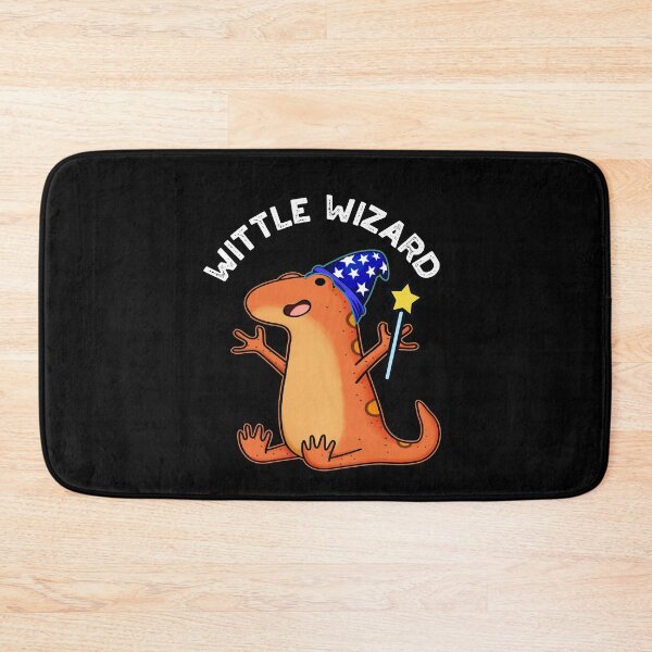 Item preview, Wittle Wizard Funny Lizard Puns (Dark BG) designed and sold by punnybone.