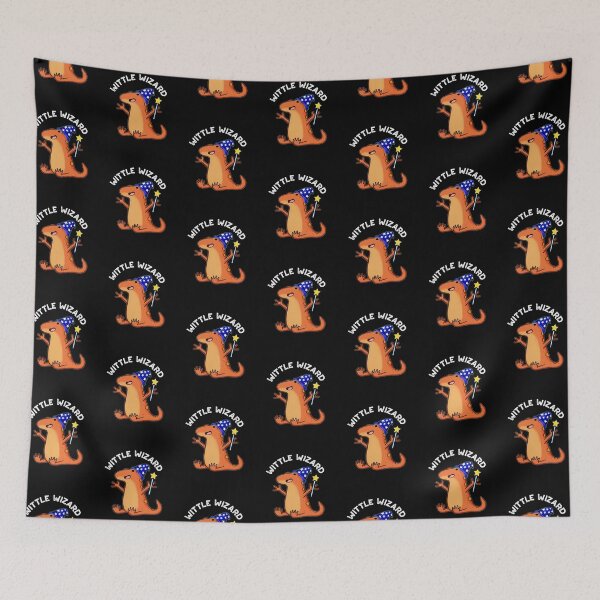 Item preview, Wittle Wizard Funny Lizard Puns (Dark BG) designed and sold by punnybone.