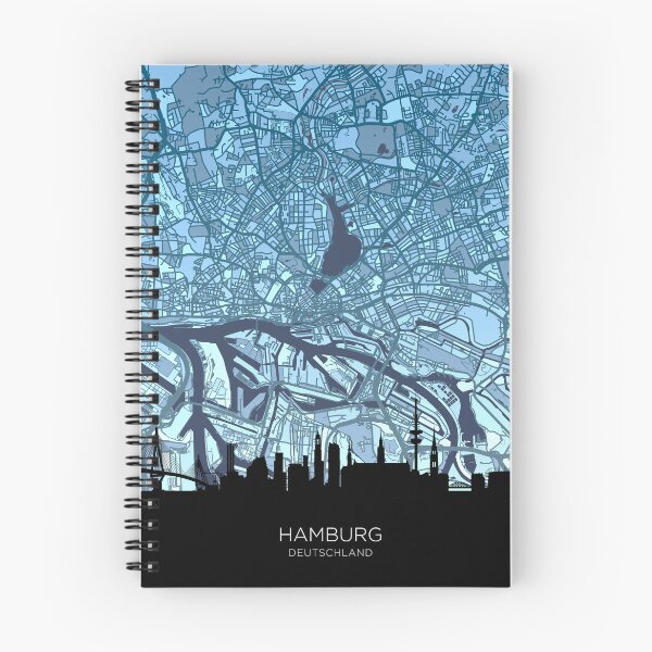 Item preview, Hamburg Skyline Map designed and sold by ArtPrints.