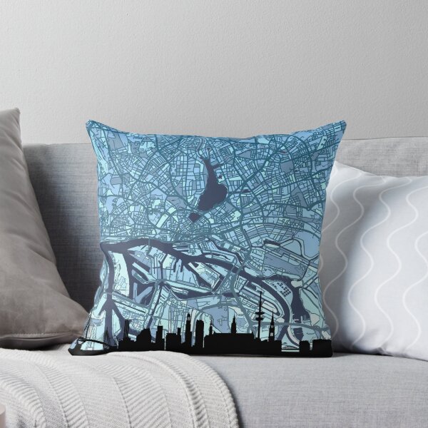 Item preview, Hamburg Skyline Map designed and sold by ArtPrints.