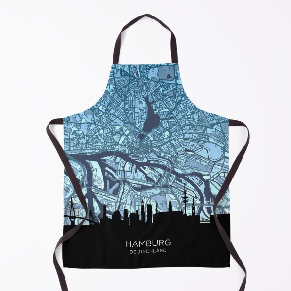 Item preview, Hamburg Skyline Map designed and sold by ArtPrints.