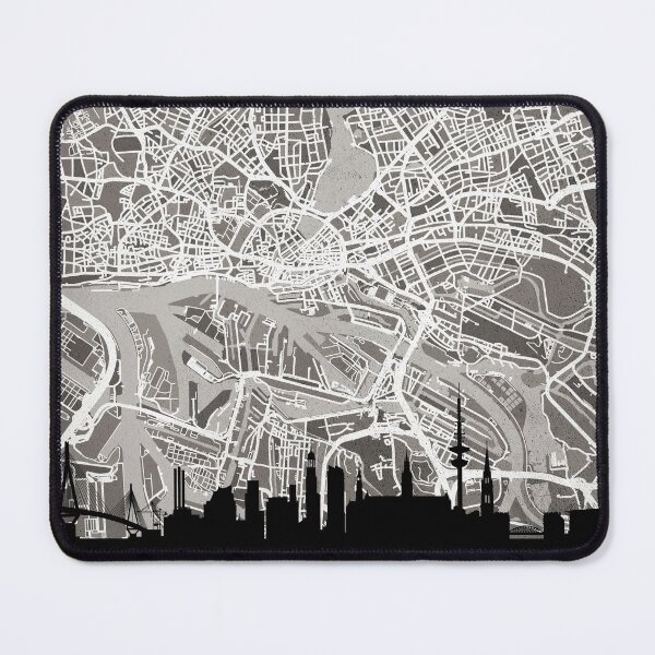 Item preview, Hamburg Skyline Map designed and sold by ArtPrints.