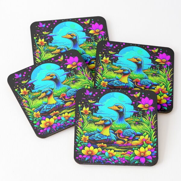 Item preview, Feathery Fantasia Ducks in Vivid Brushstrokes designed and sold by Daniel Dudgeon.