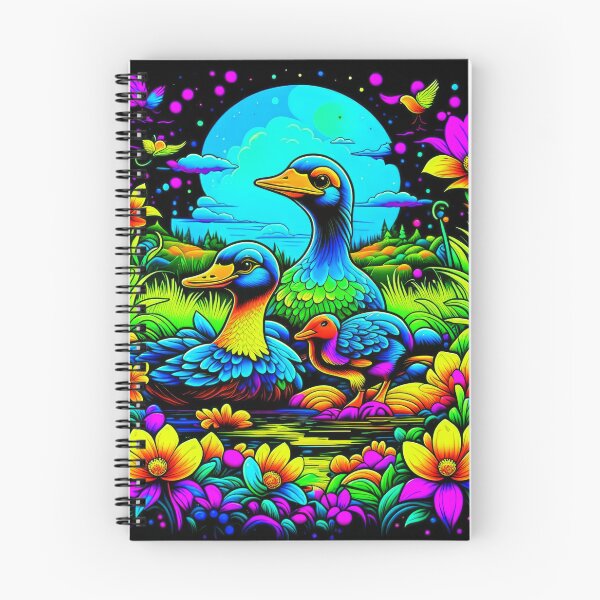 Item preview, Feathery Fantasia Ducks in Vivid Brushstrokes designed and sold by Daniel Dudgeon.
