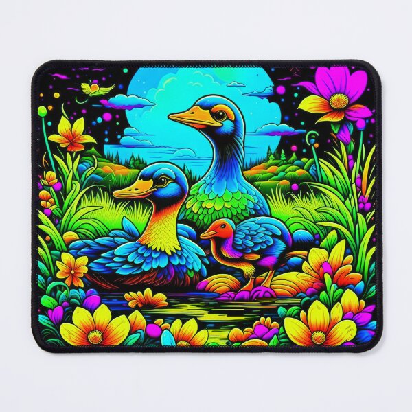 Item preview, Feathery Fantasia Ducks in Vivid Brushstrokes designed and sold by Daniel Dudgeon.