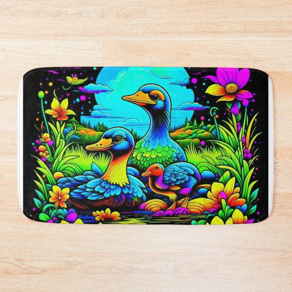 Item preview, Feathery Fantasia Ducks in Vivid Brushstrokes designed and sold by Daniel Dudgeon.