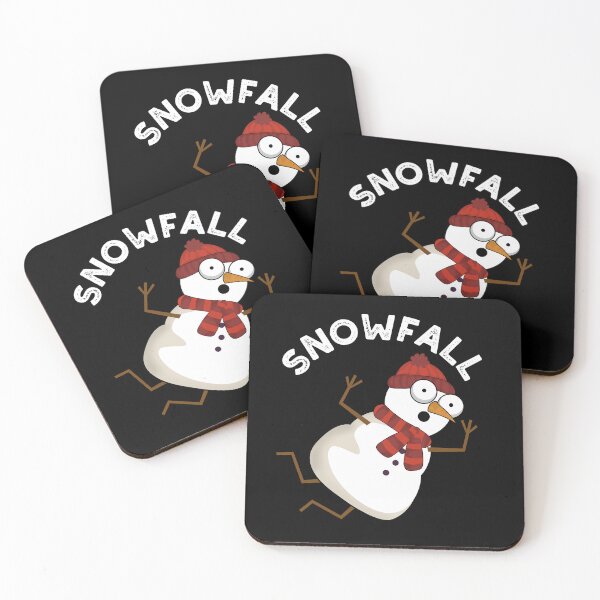 Item preview, Snowfall Funny Snow Puns (Dark BG) designed and sold by punnybone.
