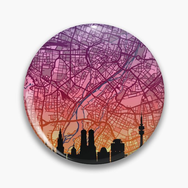 Item preview, Munich Skyline Map designed and sold by ArtPrints.