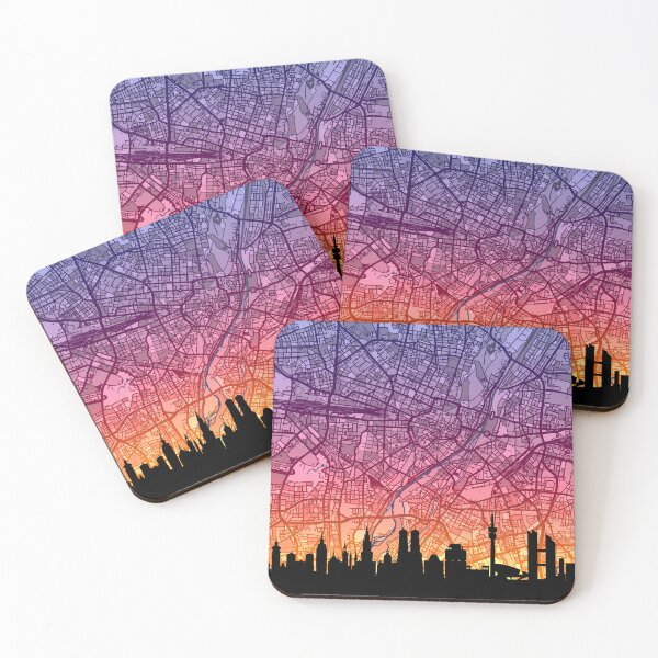 Item preview, Munich Skyline Map designed and sold by ArtPrints.