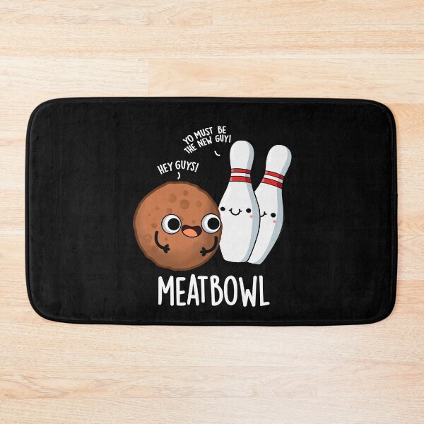 Item preview, Meatbowl Funny Meatball Puns (Dark BG) designed and sold by punnybone.