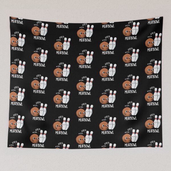 Item preview, Meatbowl Funny Meatball Puns (Dark BG) designed and sold by punnybone.