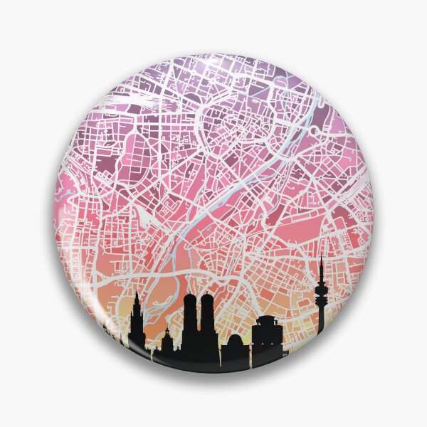 Item preview, Munich Skyline Map designed and sold by ArtPrints.