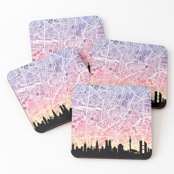 Item preview, Munich Skyline Map designed and sold by ArtPrints.