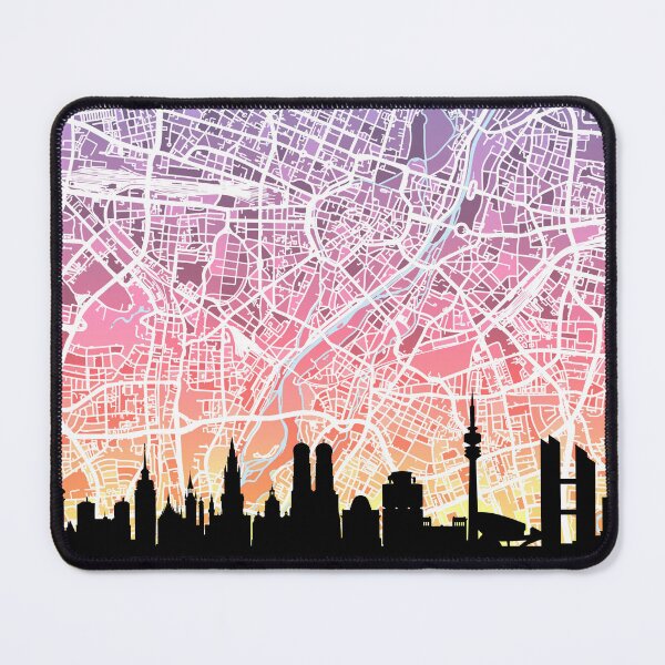Item preview, Munich Skyline Map designed and sold by ArtPrints.