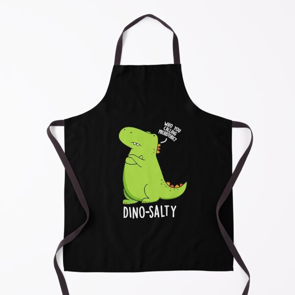 Item preview, Dino-salty Funny Dinosaur Puns (Dark BG) designed and sold by punnybone.