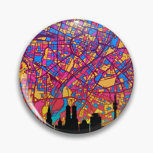 Item preview, Munich Skyline Map designed and sold by ArtPrints.