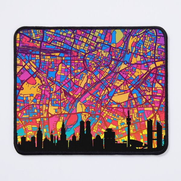 Item preview, Munich Skyline Map designed and sold by ArtPrints.