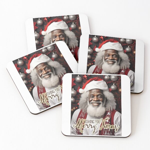 Item preview, Merry Xmas; African Santa Claus;  designed and sold by StickerApe.