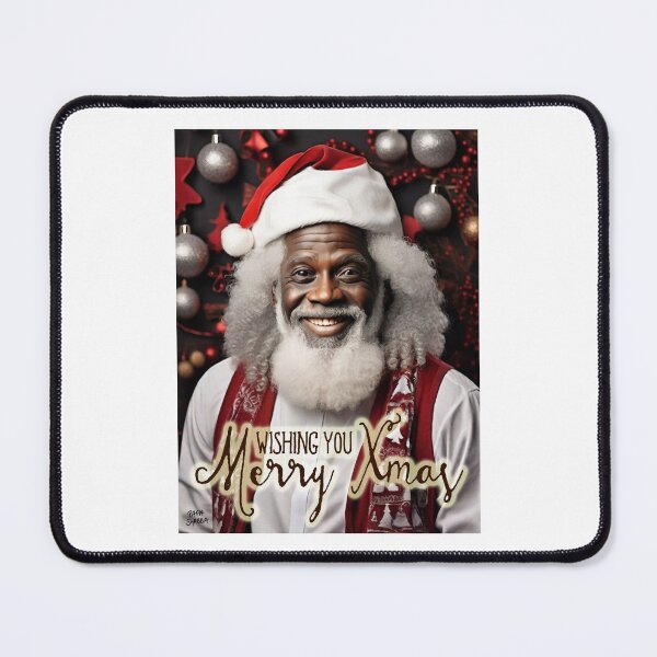 Item preview, Merry Xmas; African Santa Claus; designed and sold by StickerApe.