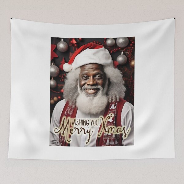 Item preview, Merry Xmas; African Santa Claus;  designed and sold by StickerApe.