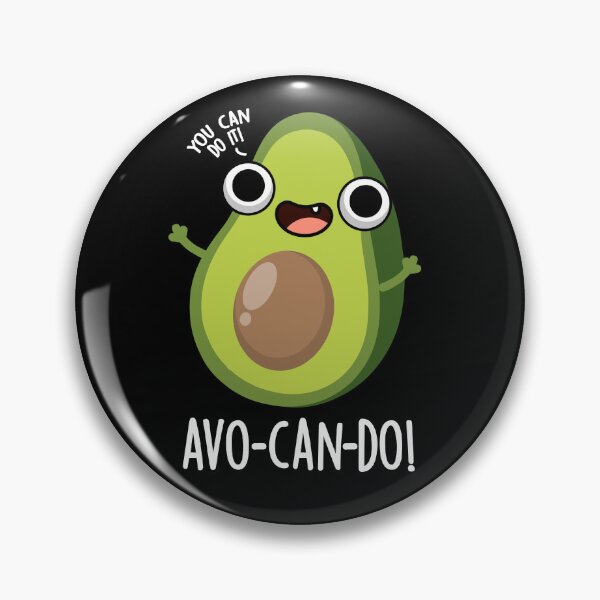 Item preview, Avo-can-do Funny Avocado Puns (Dark BG) designed and sold by punnybone.