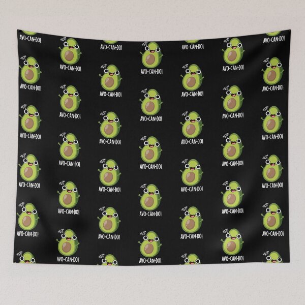 Item preview, Avo-can-do Funny Avocado Puns (Dark BG) designed and sold by punnybone.