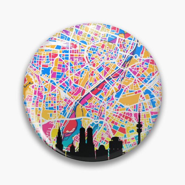 Item preview, Munich Skyline Map designed and sold by ArtPrints.