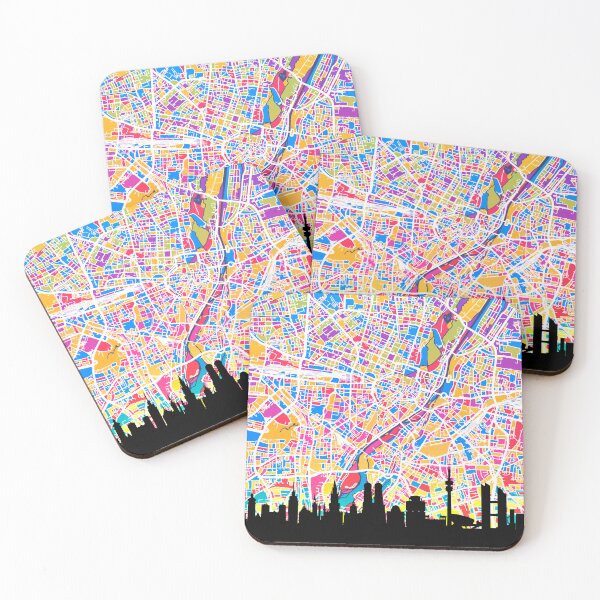 Item preview, Munich Skyline Map designed and sold by ArtPrints.