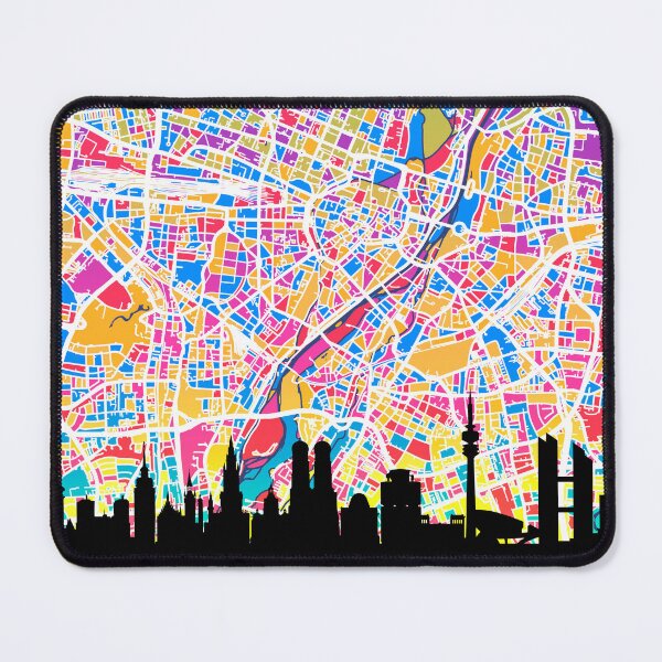 Item preview, Munich Skyline Map designed and sold by ArtPrints.