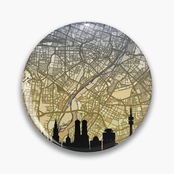 Item preview, Munich Skyline Map designed and sold by ArtPrints.
