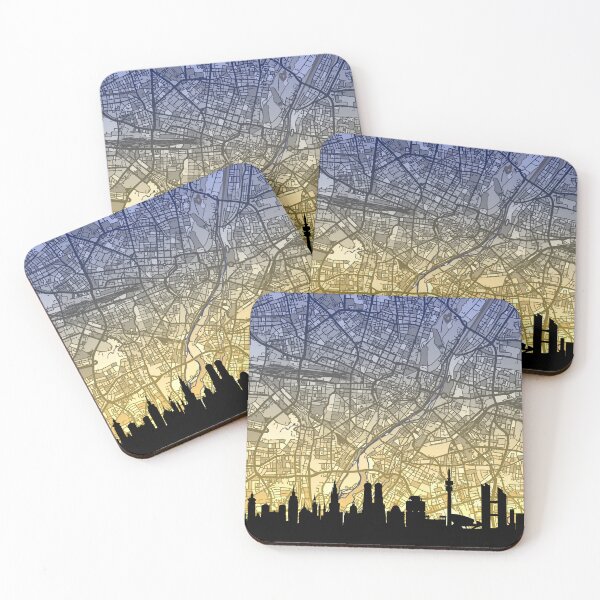 Item preview, Munich Skyline Map designed and sold by ArtPrints.