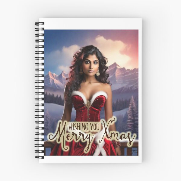 Item preview, Indian Lady wishing Merry Xmas;  designed and sold by StickerApe.
