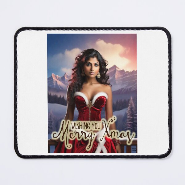 Item preview, Indian Lady wishing Merry Xmas; designed and sold by StickerApe.