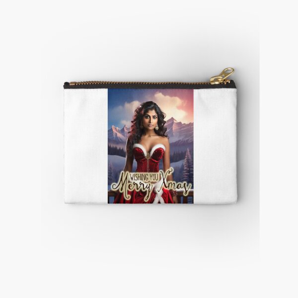 Item preview, Indian Lady wishing Merry Xmas;  designed and sold by StickerApe.