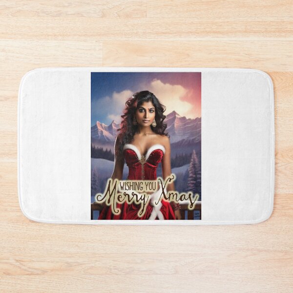 Item preview, Indian Lady wishing Merry Xmas;  designed and sold by StickerApe.