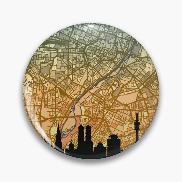 Item preview, Munich Skyline Map designed and sold by ArtPrints.