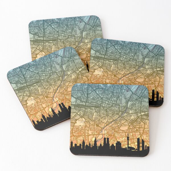 Item preview, Munich Skyline Map designed and sold by ArtPrints.