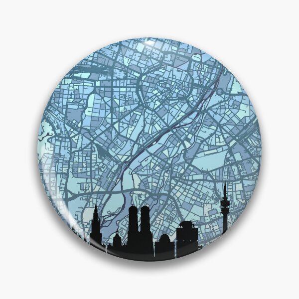 Item preview, Munich Skyline Map designed and sold by ArtPrints.