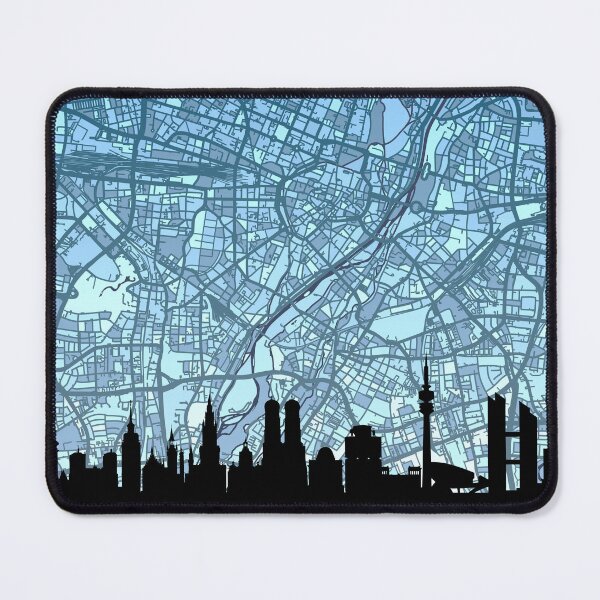 Item preview, Munich Skyline Map designed and sold by ArtPrints.