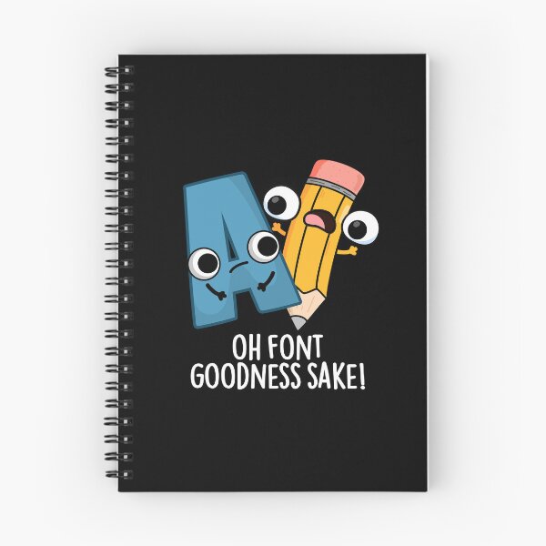 Item preview, Oh Font Goodness Sake Funny Type Puns (Dark BG) designed and sold by punnybone.